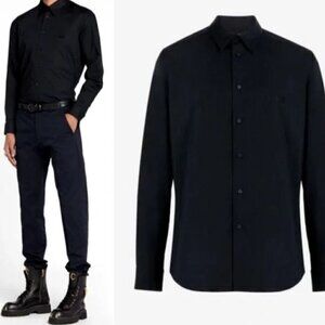Roberto Cavalli | Camicia Comfort Fit Monogram Shirt in Black